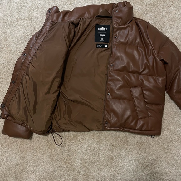 Hollister VEGAN LEATHER PUFFER JACKET, size US XL - Picture 4 of 8